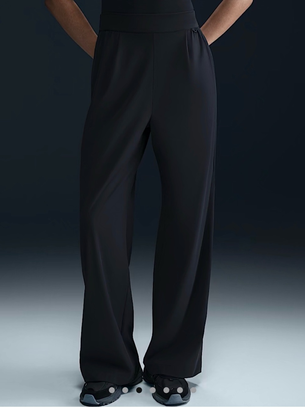 Nike 24.7 Perfect Stretch Dri-Fit High-Waisted Loose Wide-Leg Pants — Black